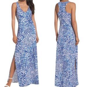 Lily Pulitzer Floor-Length Blue-White sz S
